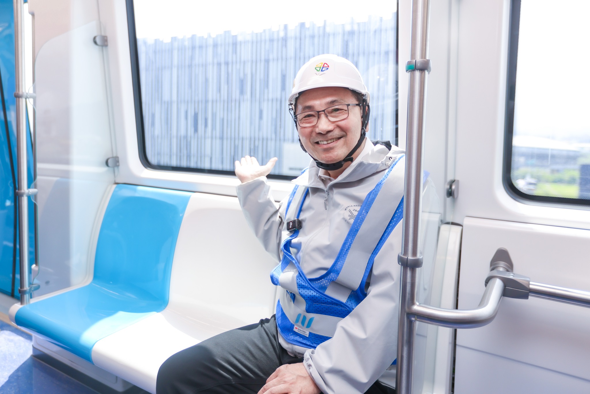 侯友宜市長視察及試乘三鶯捷運線