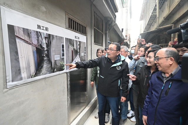 新北市長侯友宜視察三峽區污水用戶接管工程